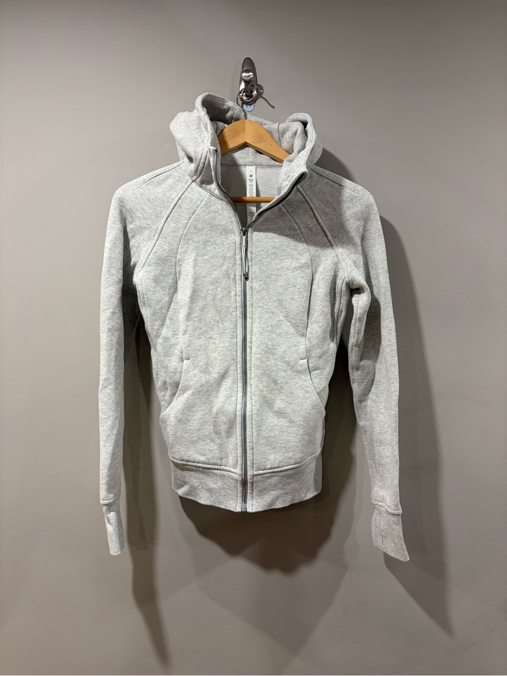 lululemon Grey Full-Zip Hoodie – Size 4